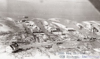 Aerial view of destruction caused by the 1962 Nor'Easter