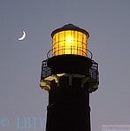 Barnegat Lighthouse with moon