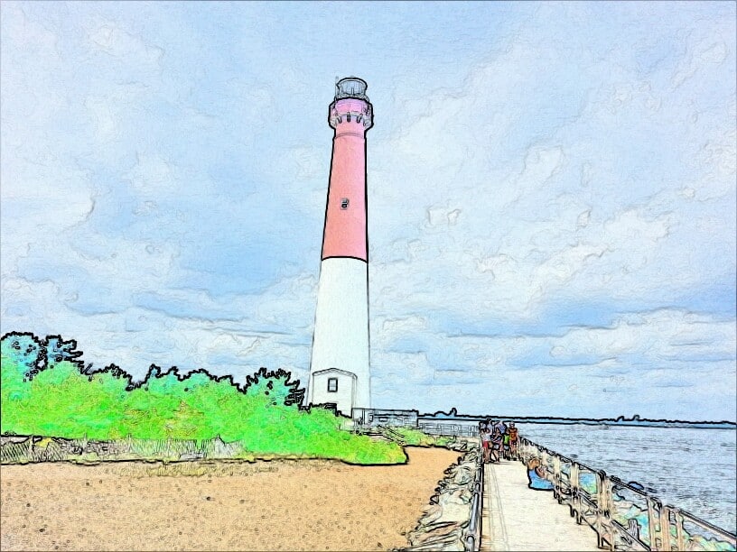 The Barnegat Lighthouse Watercolor