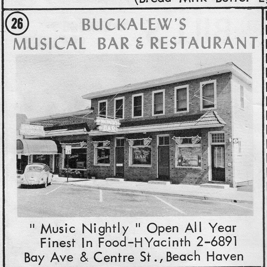 A 1963 ad for Buckalew's Musical Bar and Restaurant in Beach Haven, NJ