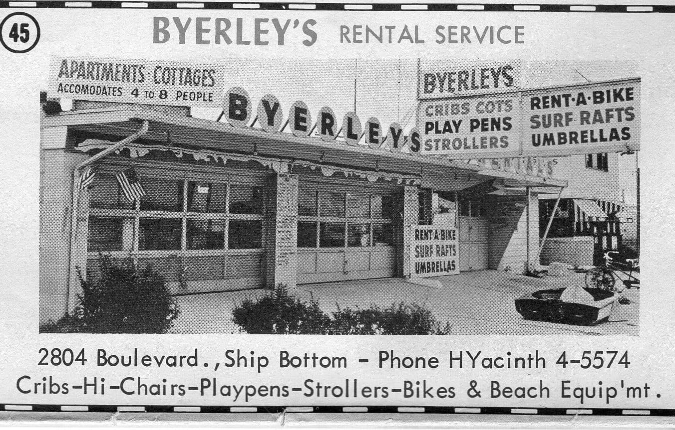 Byerley's Rental Service in Ship Bottom from a 1963 Ad