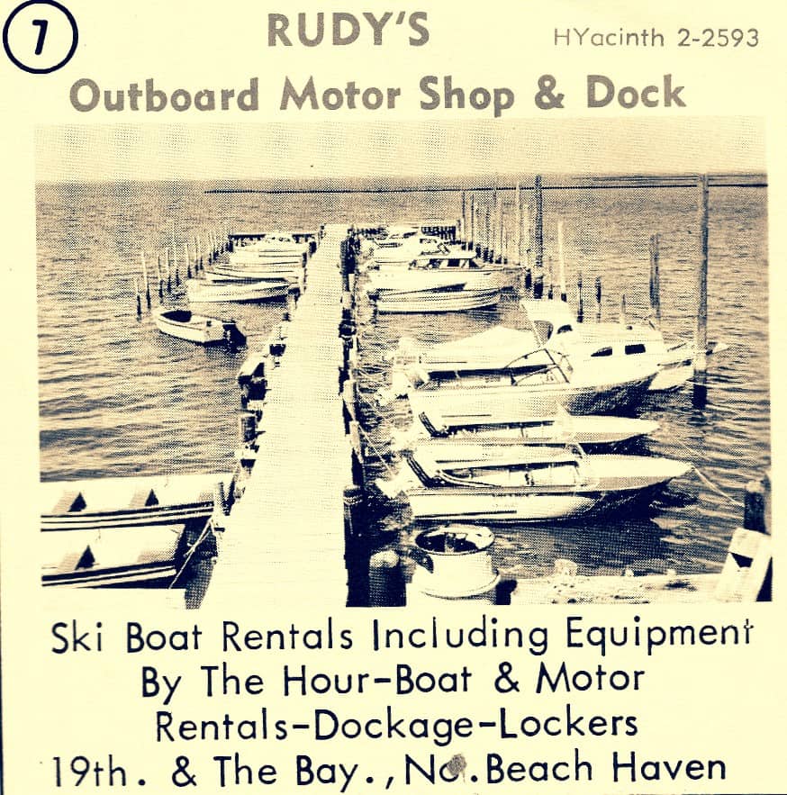 A 1963 ad for Rudys Dock in North Beach Haven