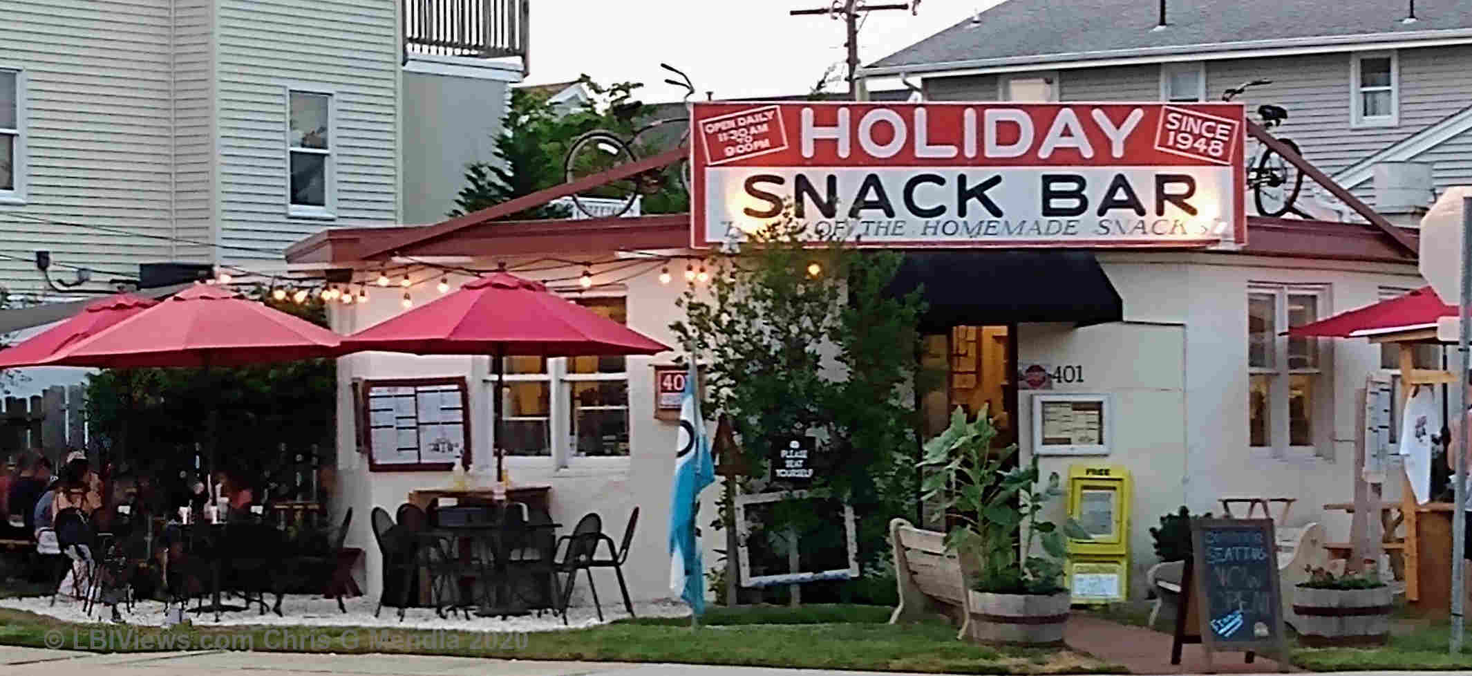 The Holiday Snack Bar in Beach Haven on Long Beach Island